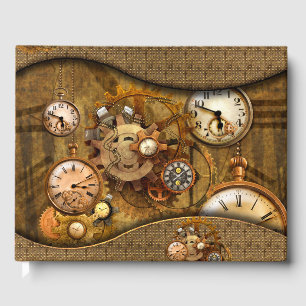 Wonderful noble steampunk design guest book