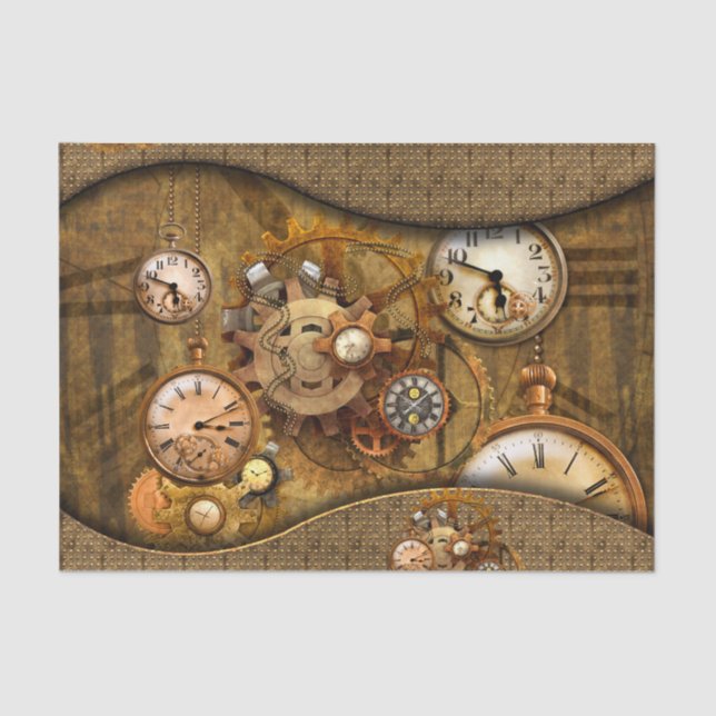 Wonderful noble steampunk design tissue paper (Front)