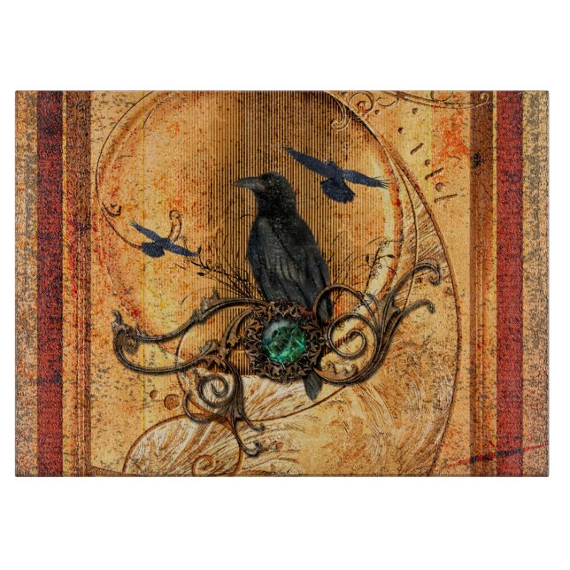 Wonderful raven cutting board (Front)