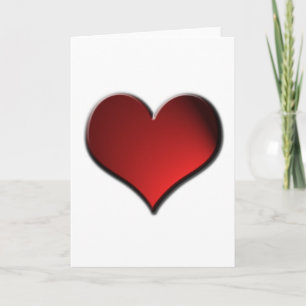 Wonderful Red Heart Valentines Card