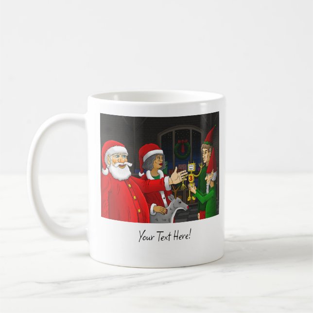 Wonderful Santa Claus Workshop Coffee Mug (Left)