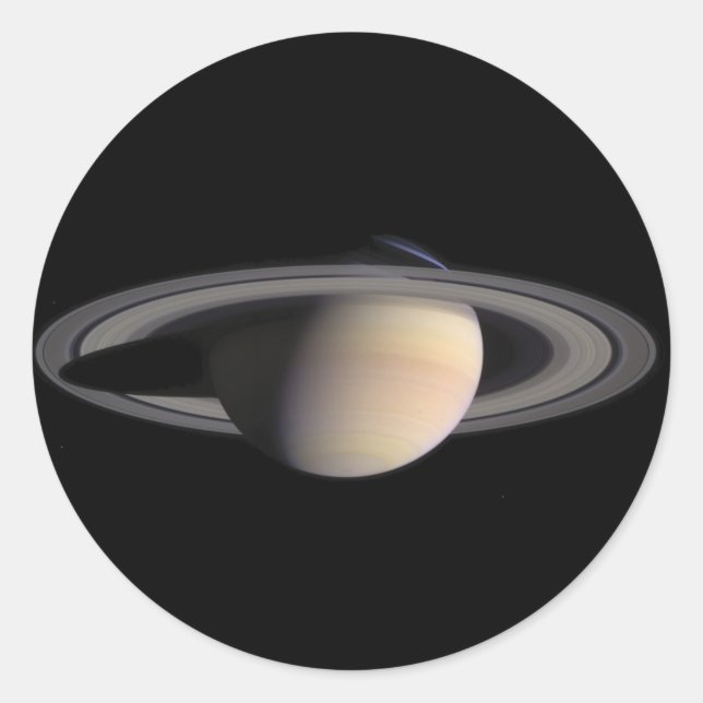 Wonderful Saturn Picture from NASA Classic Round Sticker (Front)