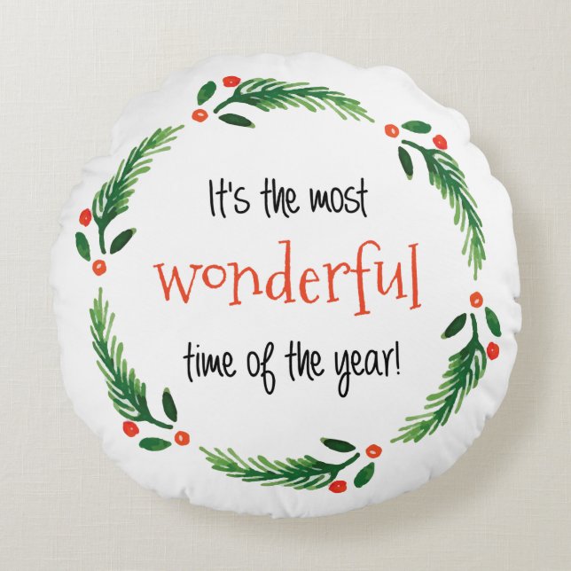Wonderful Season | Christmas Pillow (Front)