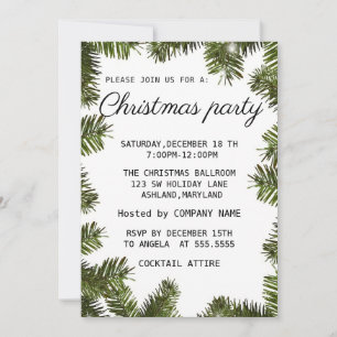 Wonderful Sparkly Christmas Invitation