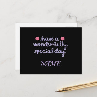 Wonderful Special Day Birthday & Gift Collection Holiday Postcard