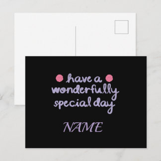 Wonderful Special Day Birthday & Gift Collection Postcard