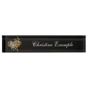 Wonderful steampunk clock nameplate
