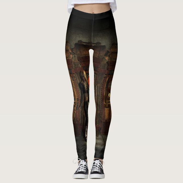 Wonderful steampunk design leggings (Front)