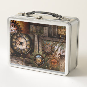 Wonderful steampunk design metal lunch box