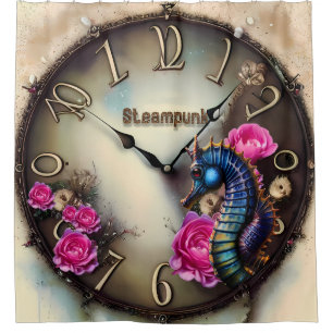 Wonderful steampunk design shower curtain