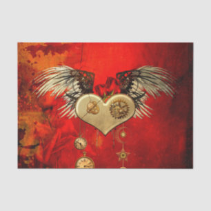 Wonderful steampunk heart tissue paper