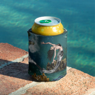 Wonderful steampunk mermaid can cooler