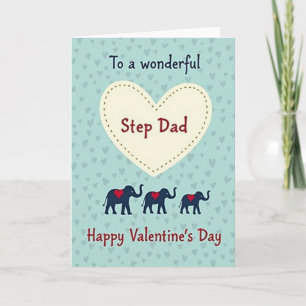 Wonderful Step Dad Valentines Card