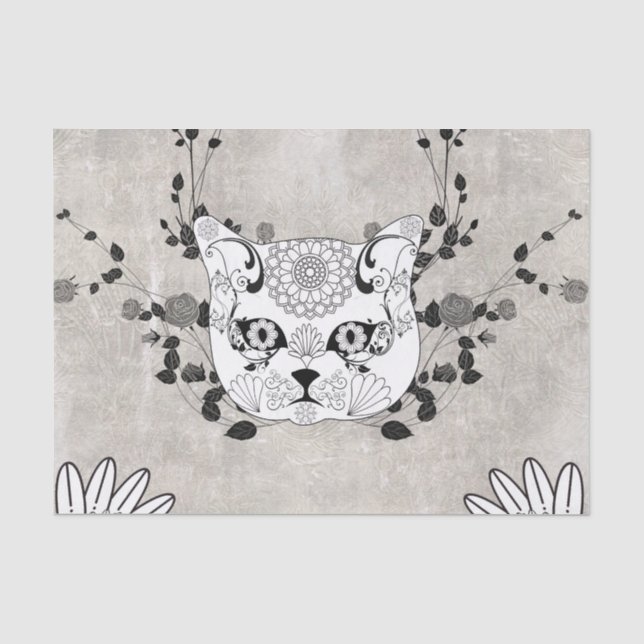 Wonderful sugar cat skull tissue paper (Front)