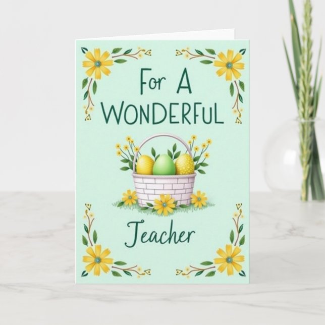 Wonderful Teacher Card (Front)