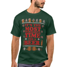 Wonderful time for a beer Christmas Holiday funny