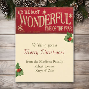 Wonderful Time Holiday Card
