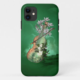 Wonderful violin with flowers Case-Mate iPhone case