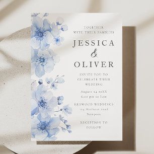 Wonderful Watercolor Breeze Wedding Invitation