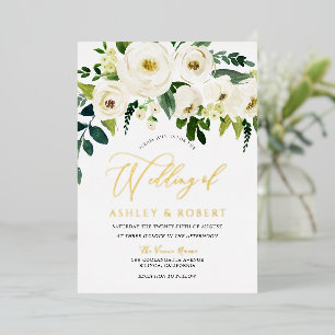Wonderful Wedding: White Blooming Flowers Golden