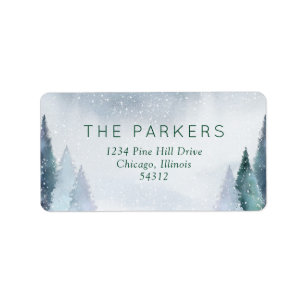 Wonderful Winter Christmas Holiday Return Address Label