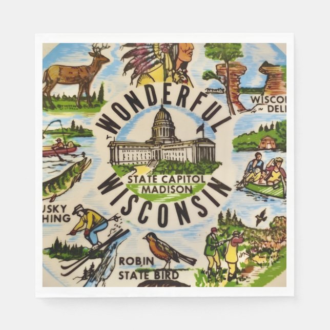 Wonderful Wisconsin Party  Napkin (Front)