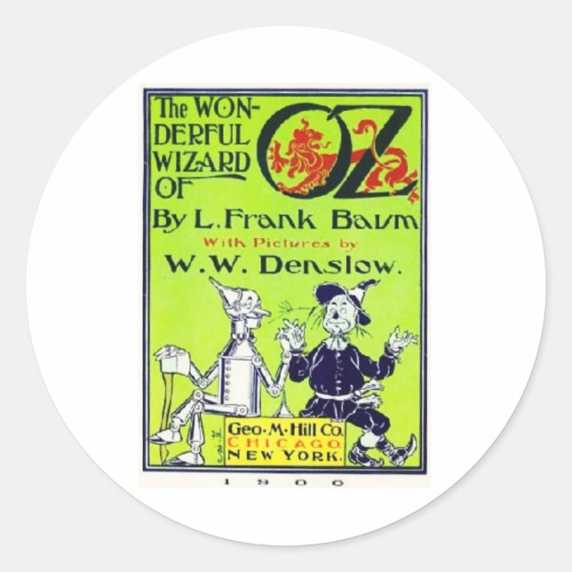 Wonderful Wizard Of Oz Classic Round Sticker (Front)