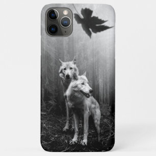 Wonderful Wolves Black and White Leaf Us Alone Case-Mate iPhone Case
