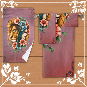 Wonderful woman whose long, flowing hair bath towel set