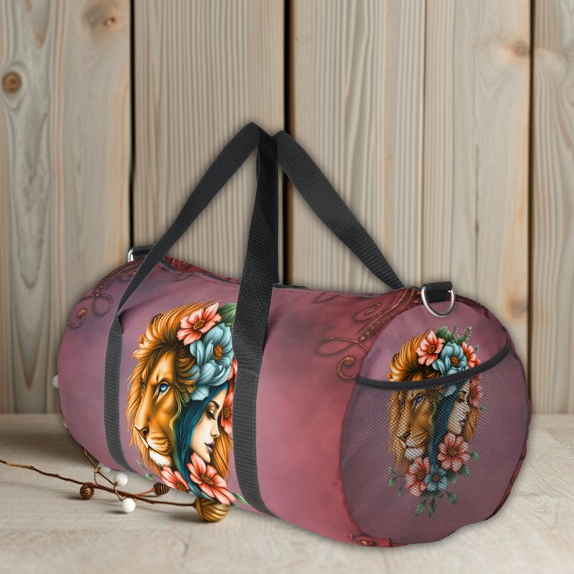 Wonderful woman whose long, flowing hair  duffle bag (Creator Uploaded)