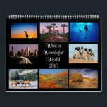 Wonderful World Calendar<br><div class="desc">All the wonder of the natural world is captured here for you to share. Take a fabulous journey through some spectacular areas of our planet with these fabulous photos. A gift you'll want to frame !</div>