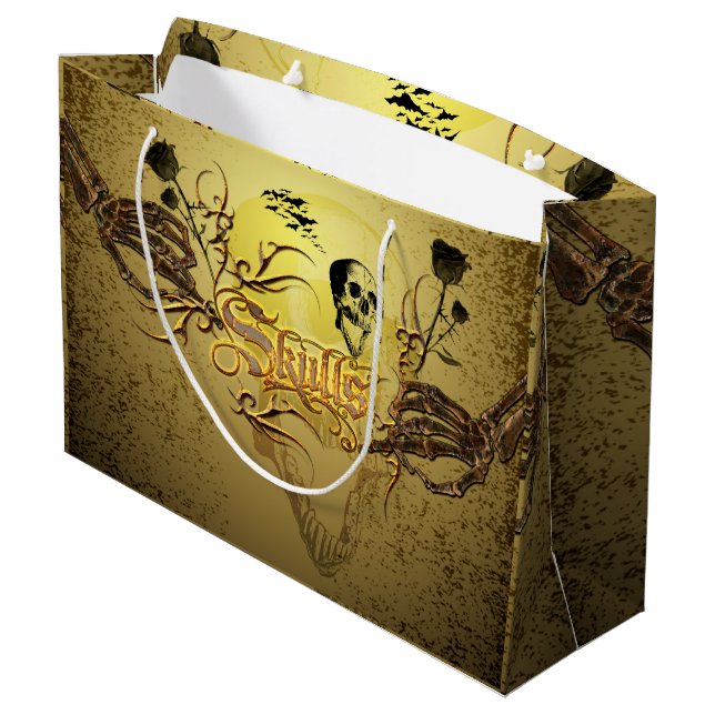 Wonderfull skull large gift bag (Back Angled)