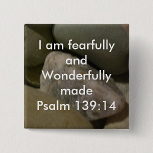 Wonderfully Made 15 Cm Square Badge