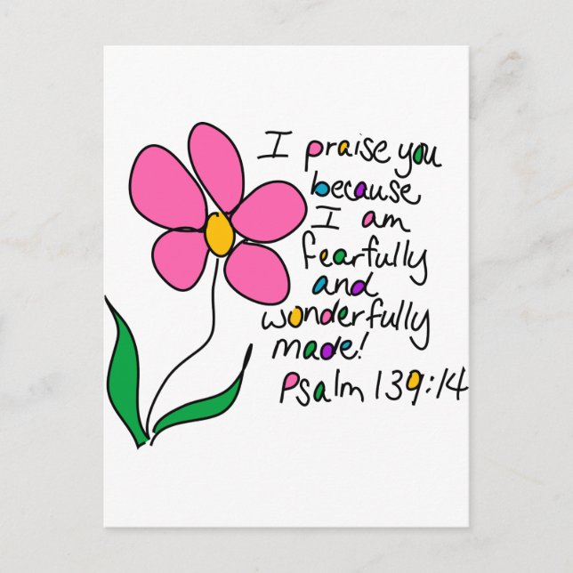 Wonderfully Made Postcard (Front)