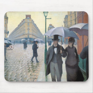 Wonderfully realistic painting Rainy day in Paris Mouse Pad