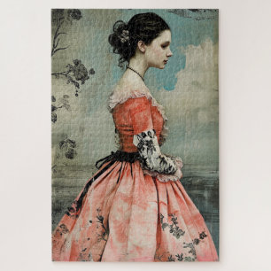 Wonderfully Weird Vintage Girl Difficult Jigsaw Puzzle