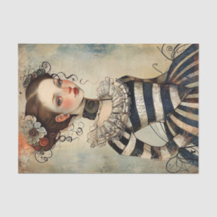 Wonderfully Weird Vintage Girl Tissue Paper