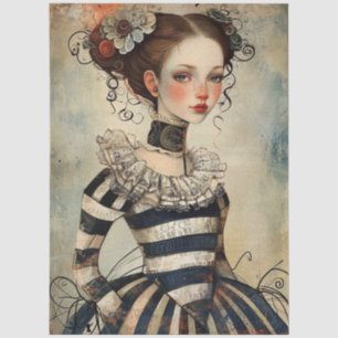 Wonderfully Weird Vintage Girl Tissue Paper