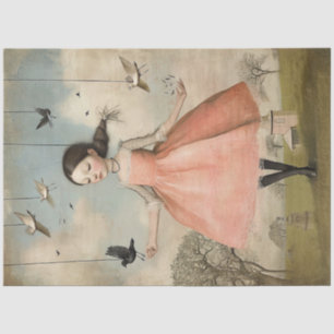 Wonderfully Weird Vintage Girl Tissue Paper