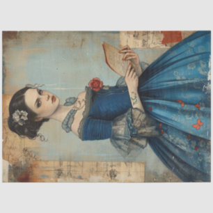 Wonderfully Weird Vintage Girl Tissue Paper