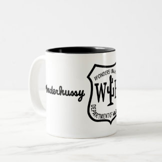 Wonderhussy Adventures B&W Desert Badge Two-Tone Coffee Mug