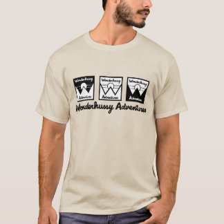 Wonderhussy Adventures Tri-Logo Mens T-Shirt