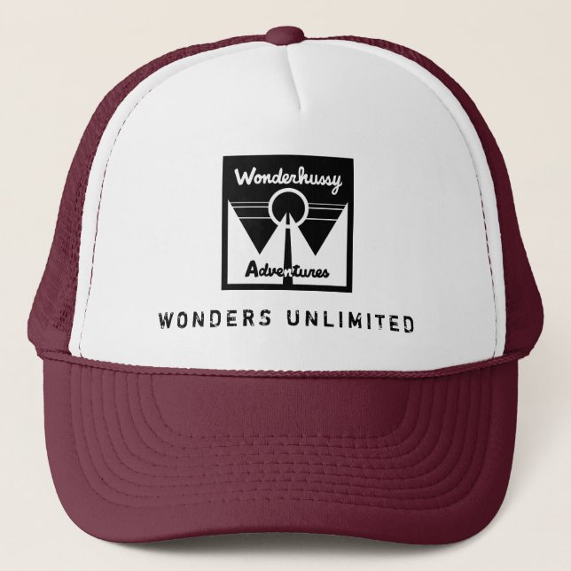 Wonderhussy Adventures 'Wonders Unlimited' Trucker Hat (Front)