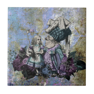 Wonderland Alice Flamingo and Duchess Tile