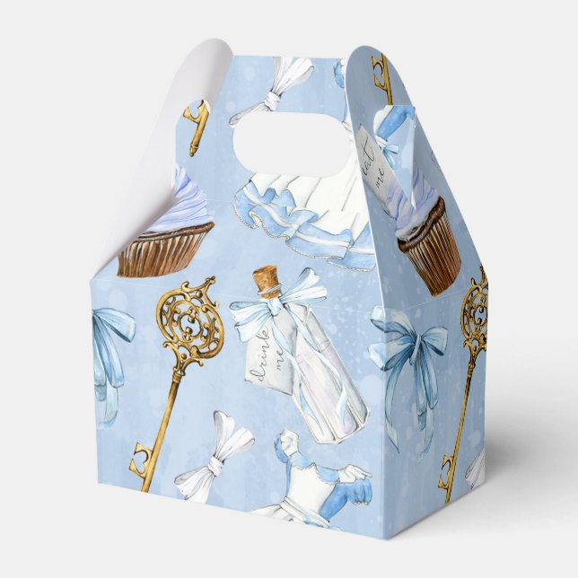 Wonderland Alice Pattern Favour Box (Front Side)