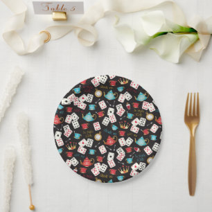 Wonderland Alice Pattern  Paper Plate