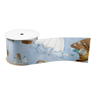 Wonderland Alice Pattern Satin Ribbon
