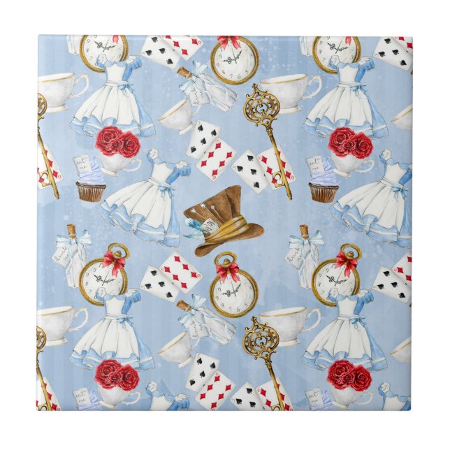 Wonderland Alice Pattern Tile (Front)