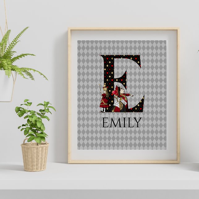 Wonderland Alice & Queen of Hearts Letter E  Poster (Creator Uploaded)