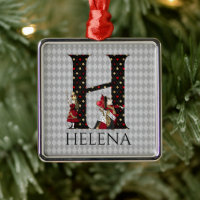 Wonderland Alice & Queen of Hearts Letter H